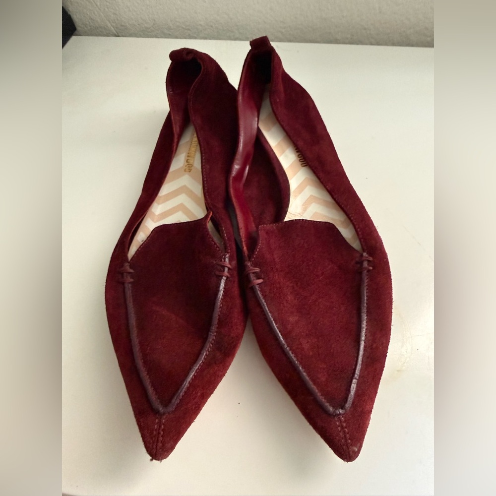 Nicholas Kirkwood Burgundy Suede Loafers - Picture 2 of 6